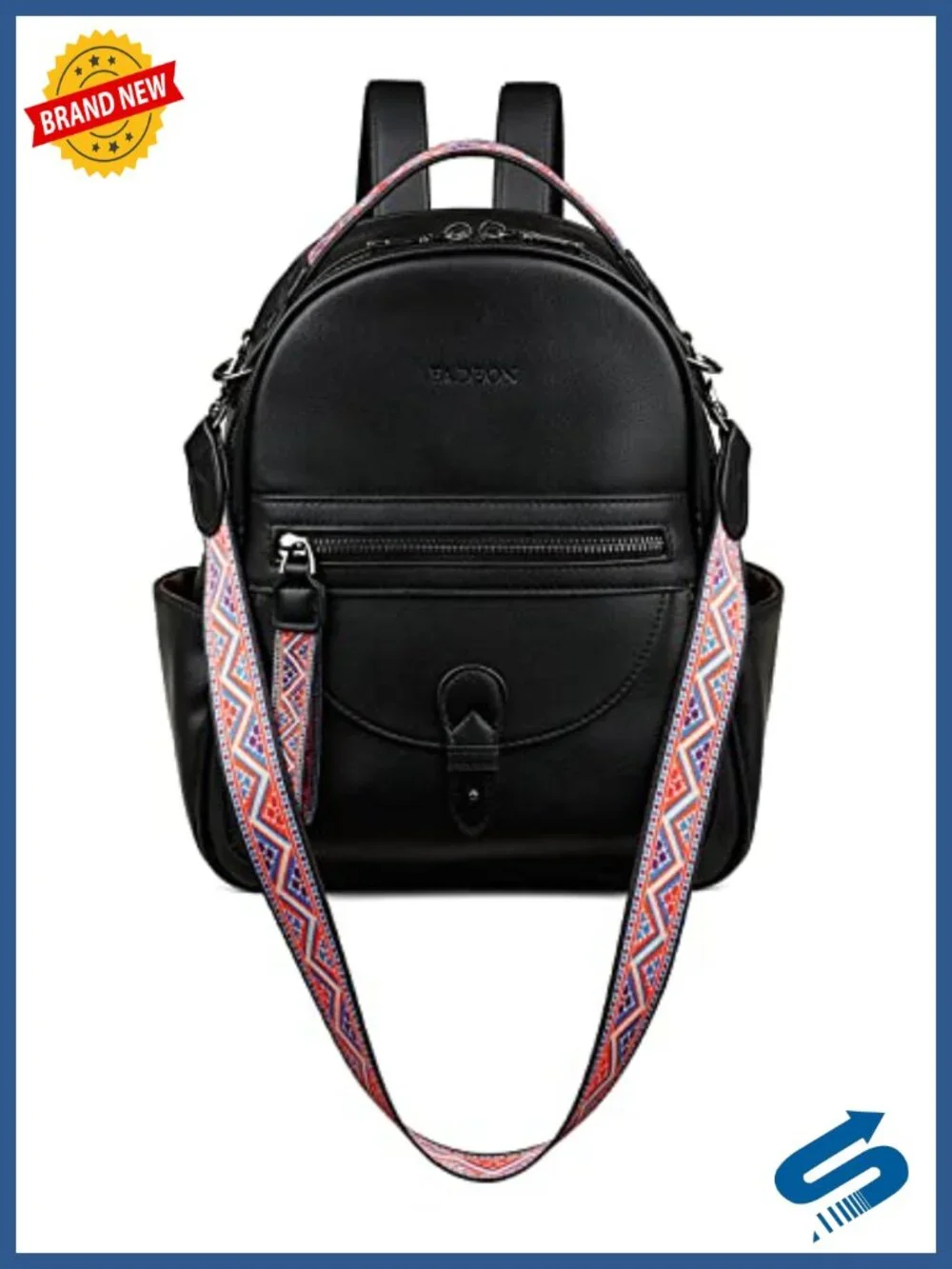 Vegan Leather Mini Backpack Purse for Women, Waterproof Daypack Fits iPad Kindle